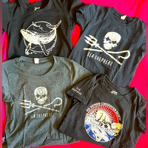 Lot of Sea Shepherd Conservation Society tees. ☠️🐋